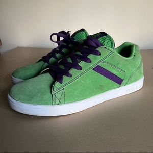 Supra Bullet Lizard King Green Purple Skate Shoes